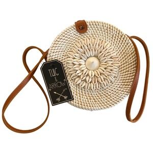 NWT Twig & Arrow Round Crossbody Bag Boho Coastal Beachy Mermaidcore Bohemian